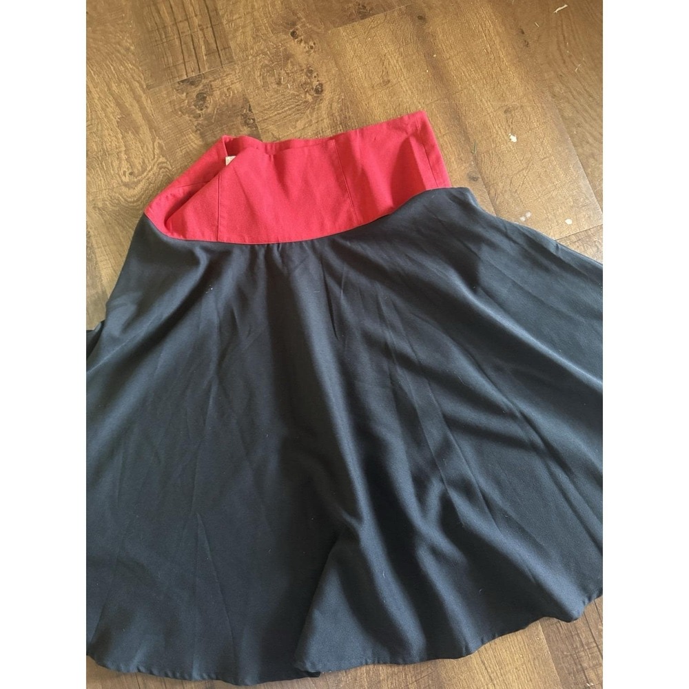Women's Vintage Rockabilly Midi Swing Skirt BANNED Apparel Size XL Red Black - Picture 9 of 10